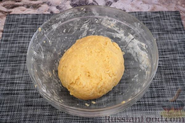 Песочный пирог с творожно-лимонной начинкой
