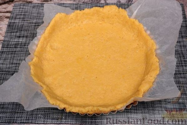Песочный пирог с творожно-лимонной начинкой