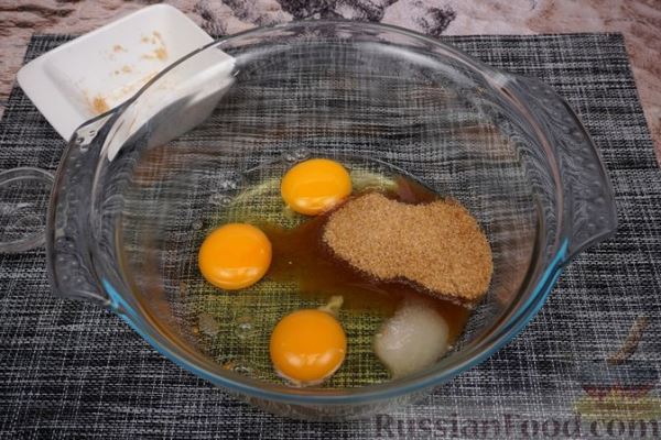 Овсяно-рисовый пирог с яблоками, орехами и изюмом, на кефире
