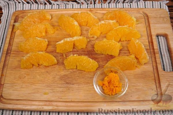 Клафути с апельсинами и грецкими орехами